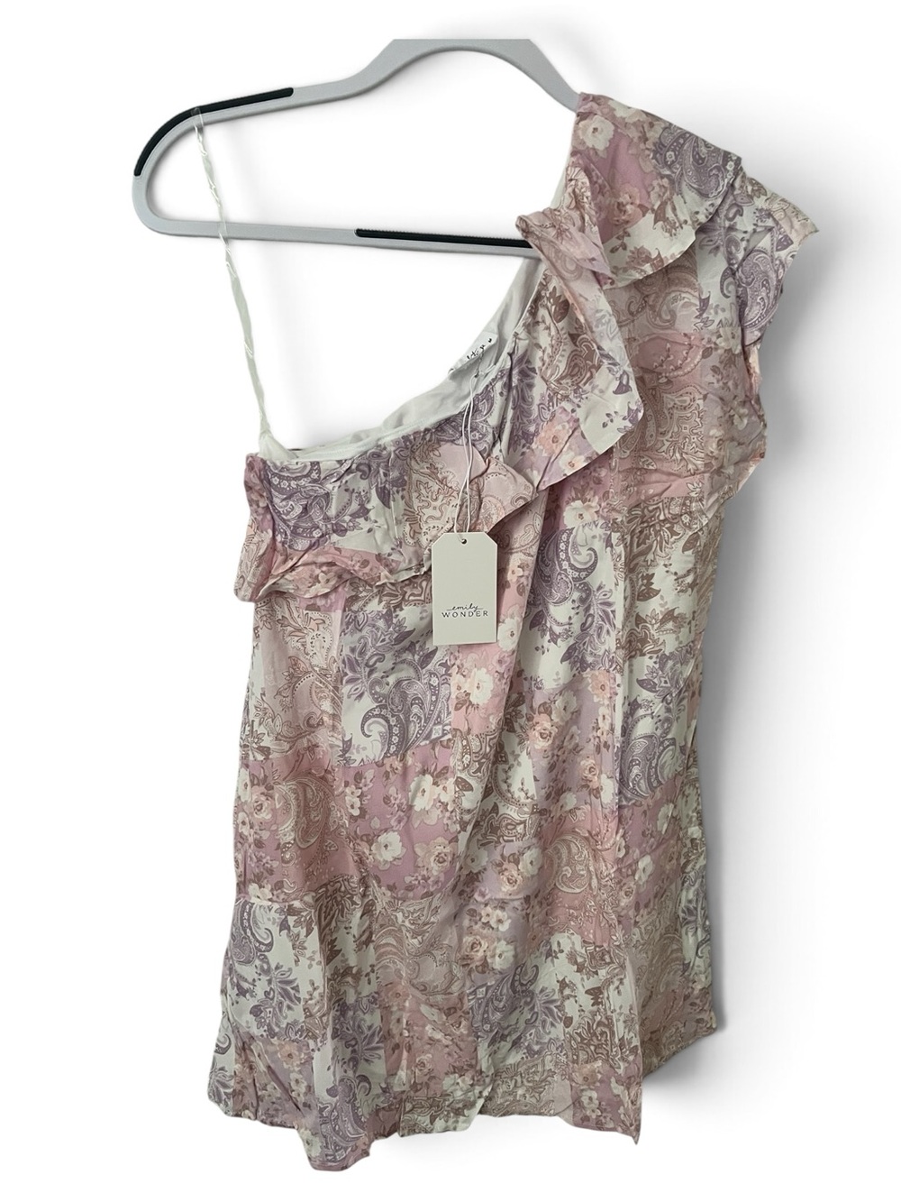 Emily Wonder Lavender Multicolored one shoulder dress